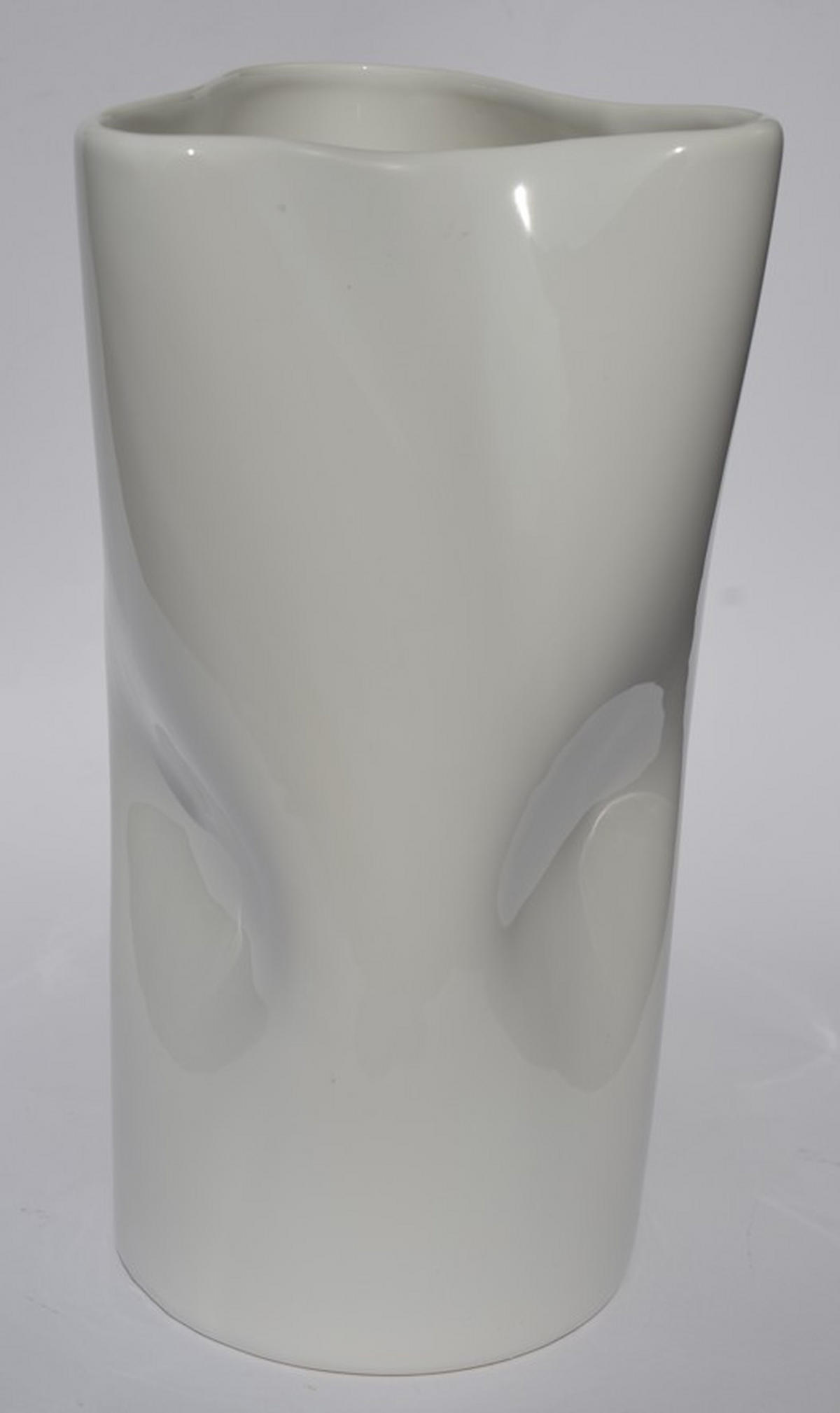 VASE  - Weiß Hochglanz, Basics, Keramik (12/23/12cm)