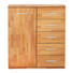 KOMMODE Kernbuche massiv Buchefarben - Buchefarben/Silberfarben, Design, Holz/Metall (100/110/40cm) - Carryhome