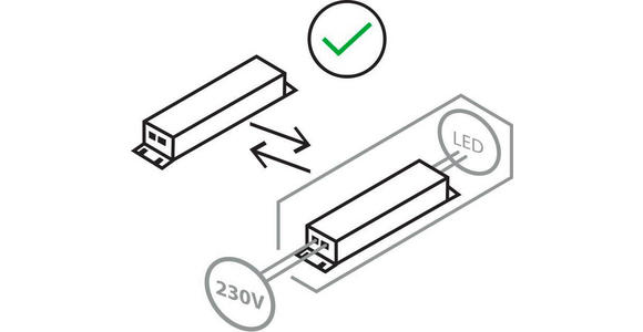 LED-SCHREIBTISCHLEUCHTE   - Chromfarben/Anthrazit, Basics, Kunststoff/Metall (76cm) - Novel