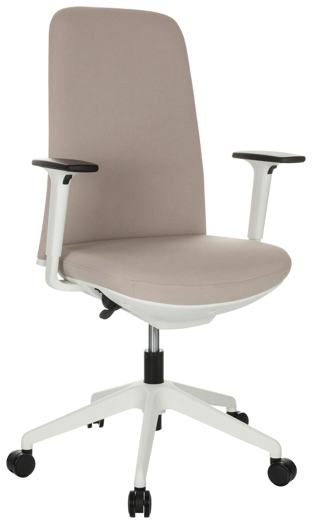 OTOČNÁ ŽIDLE, béžová - bílá/černá, Basics, textil/plast (70/103-113/70cm) - MID.YOU