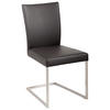SCHWINGSTUHL  in Edelstahl Echtleder pigmentiert  - Edelstahlfarben/Grau, Design, Leder/Metall (48/90.5/63cm) - Bert Plantagie