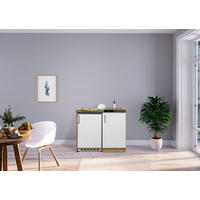 MINIKÜCHE 100 cm   in Weiss, Sonoma Eiche  - Weiss/Edelstahlfarben, Modern, Holzwerkstoff/Kunststoff (100cm) - Respekta
