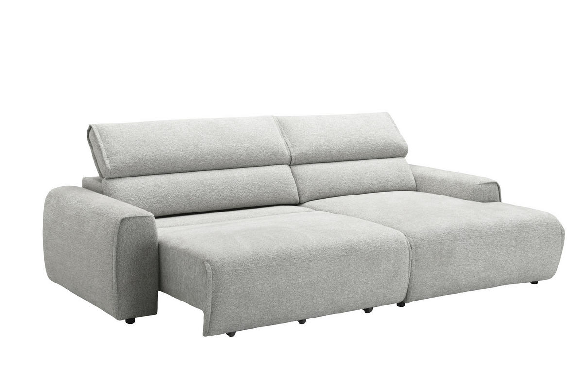 ECKSOFA  Chenille Beige  - Beige/Schwarz, Design, Kunststoff/Textil (258/160cm) - Livetastic