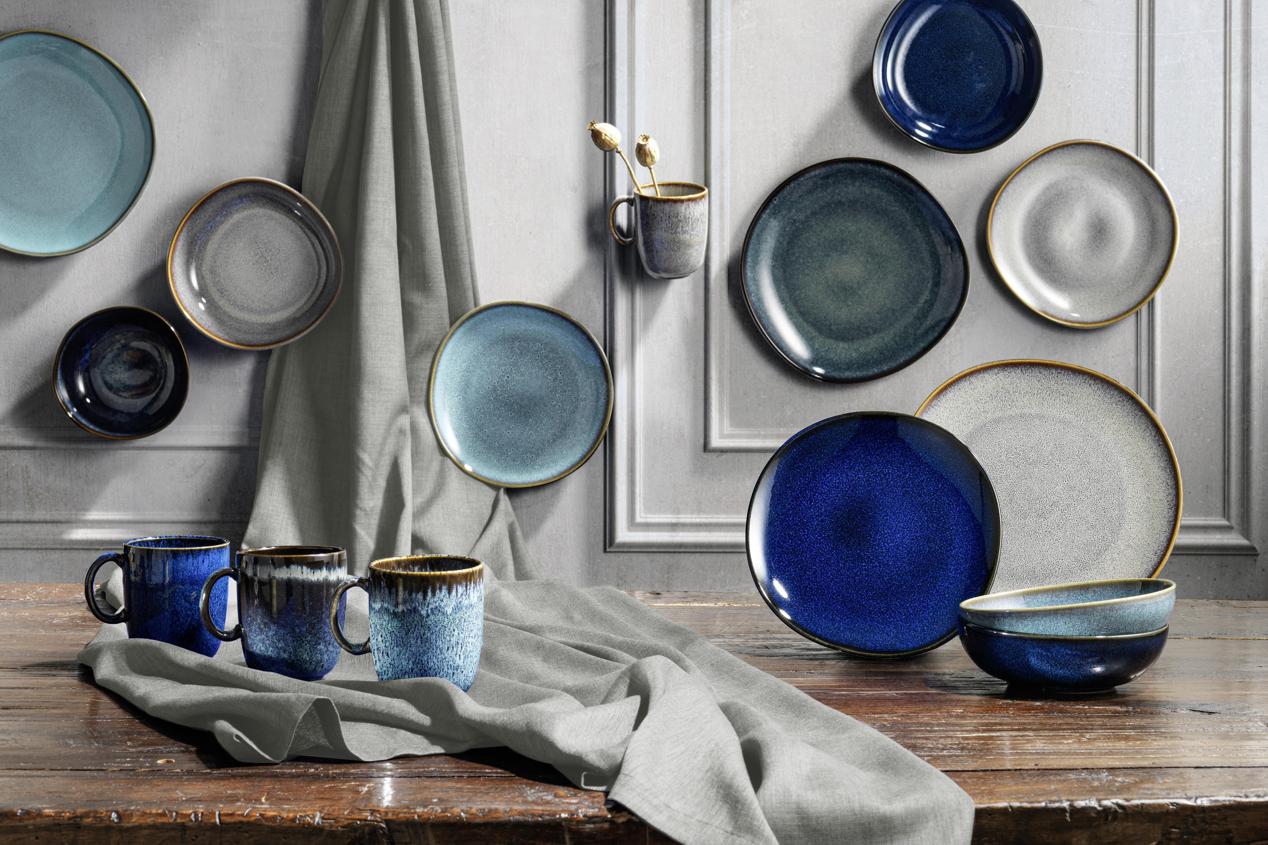 SCHALE Keramik Steingut - Dunkelgrau, LIFESTYLE, Keramik (22cm) - like.Villeroy & Boch