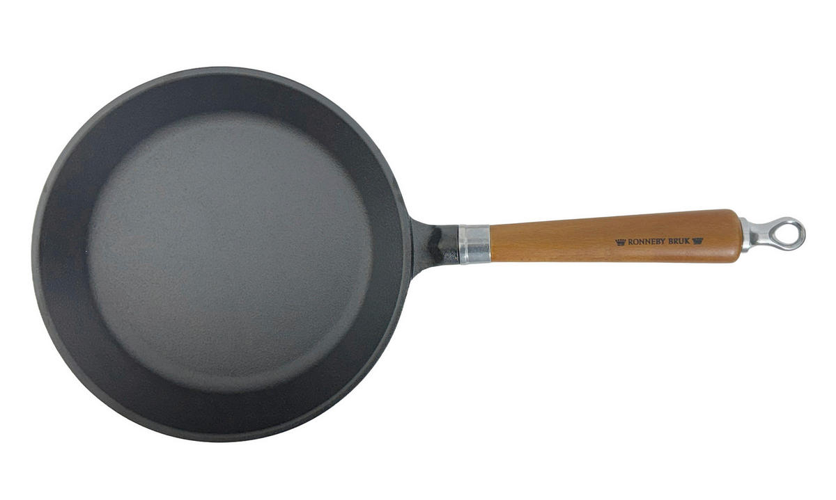 BRATPFANNE  - Schwarz/Braun, Basics, Holz/Metall (48/25/8cm)