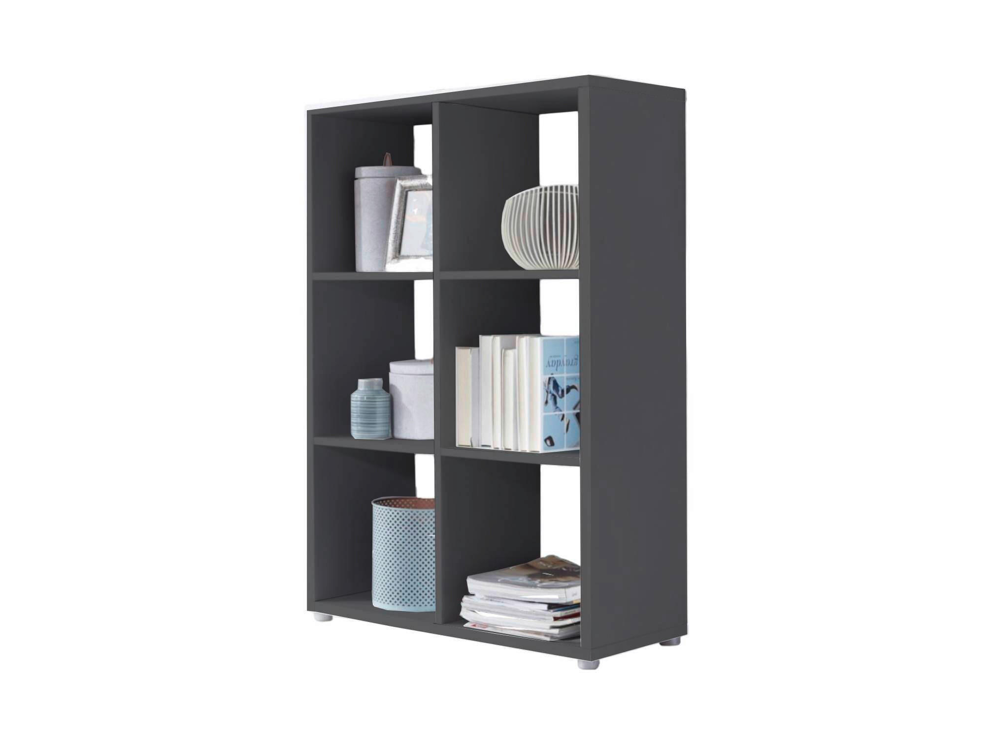 AKTENREGAL Anthrazit  - Anthrazit/Silberfarben, MODERN, Holzwerkstoff (72/108,5/33cm) - MID.YOU