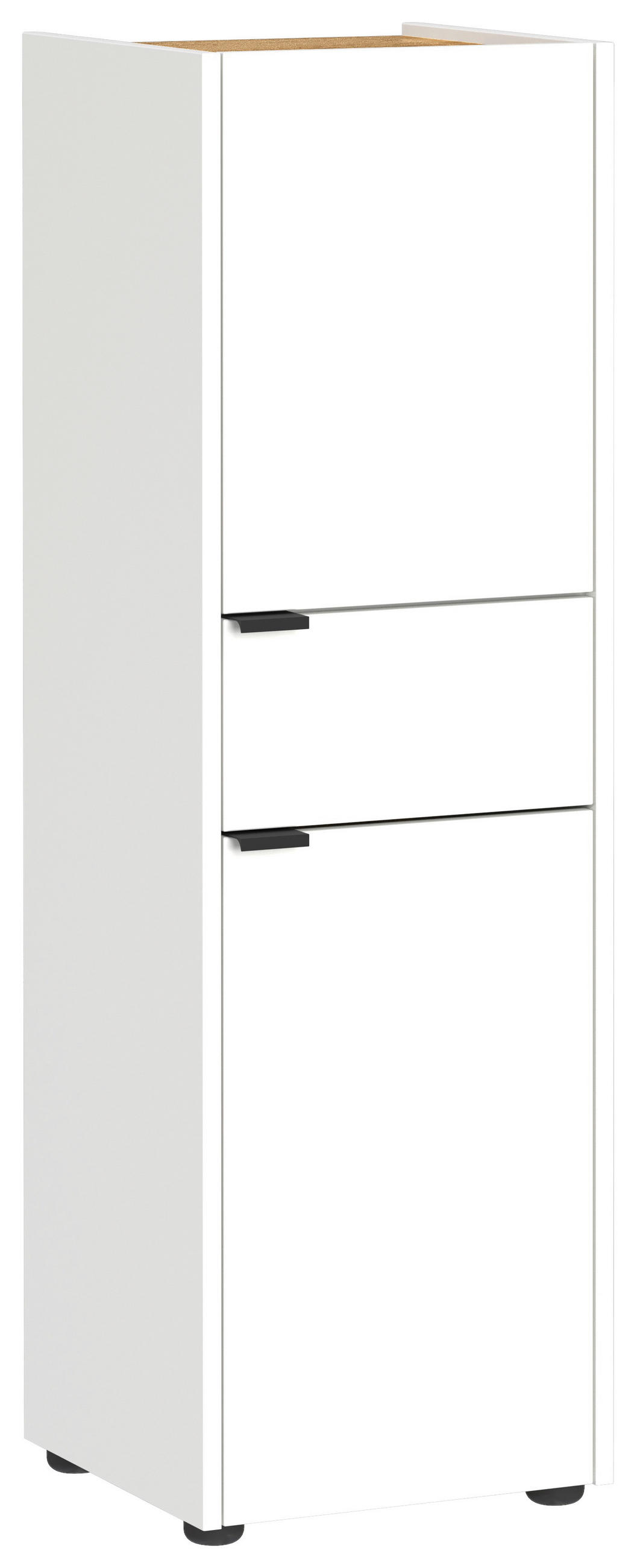 MIDISCHRANK 34/111/34 cm  - Eichefarben/Schwarz, MODERN, Holzwerkstoff/Kunststoff (34/111/34cm) - Germania