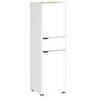MIDISCHRANK 34/111/34 cm  - Eichefarben/Schwarz, MODERN, Holzwerkstoff/Kunststoff (34/111/34cm) - Germania