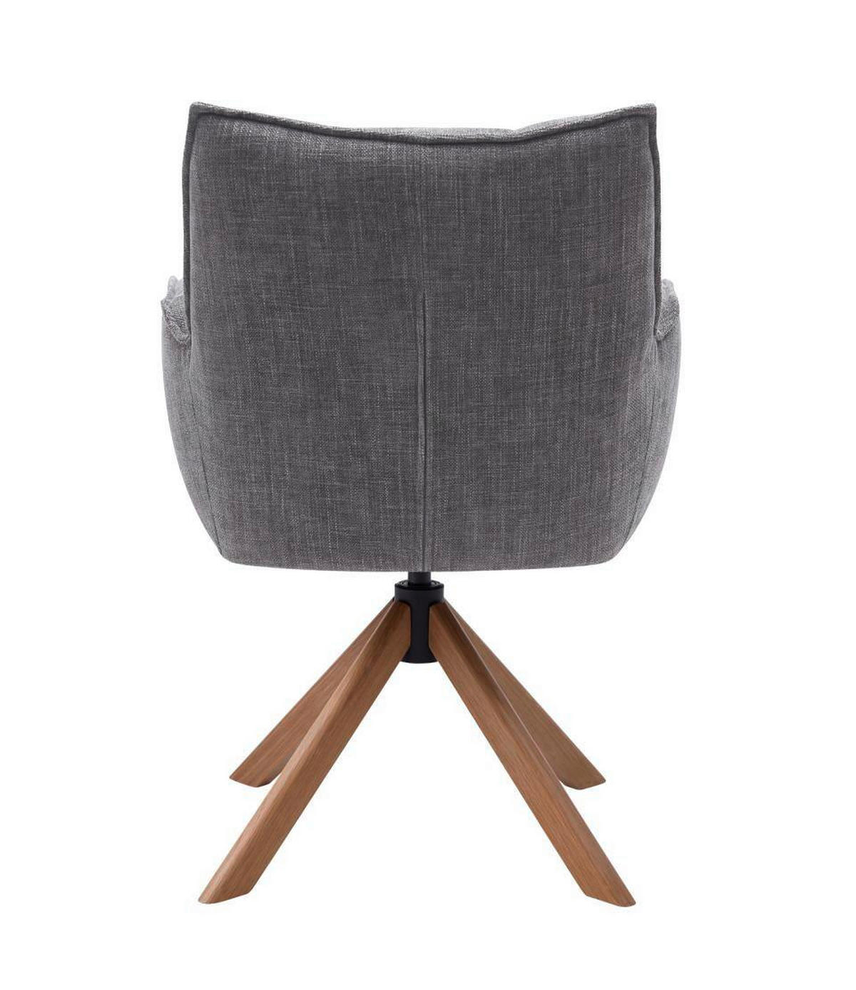 ARMLEHNSTUHL-SET 2 Stück  in Chenille  - Graphitfarben/Naturfarben, MODERN, Holz/Textil (59/86/65cm) - Livetastic