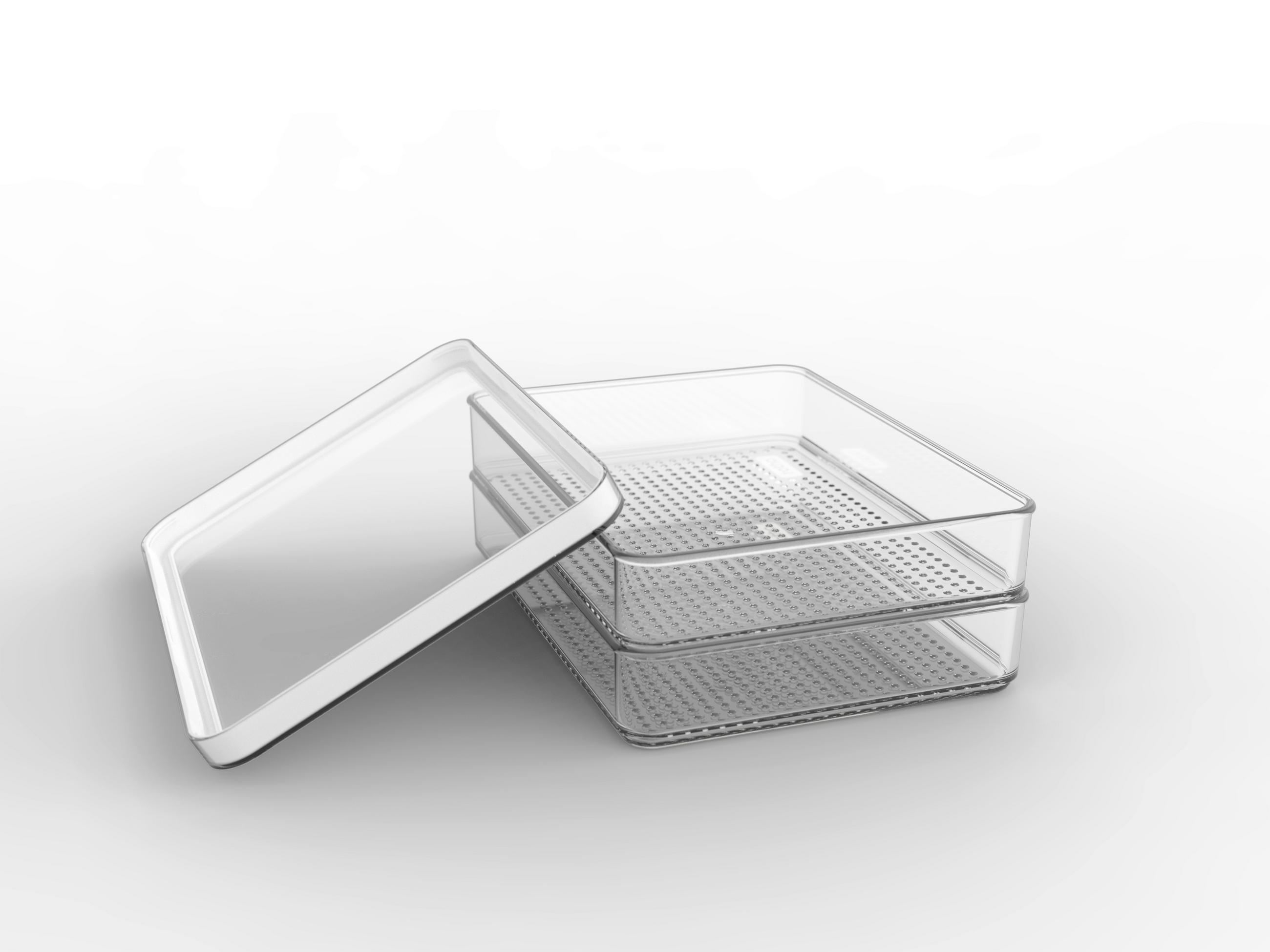 FRISCHHALTEDOSENSET LOFT  - Transparent/Weiß, Basics, Kunststoff (20/15/7cm) - Rotho