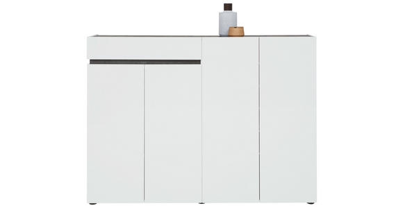 SCHUHSCHRANK  in 160,3/118,4/34 cm  - Anthrazit/Schwarz, Design, Holzwerkstoff/Kunststoff (160,3/118,4/34cm) - Voleo