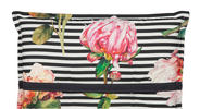 RELAXSESSELAUFLAGE Blume  - Schwarz, Design, Textil (170/46/8cm)