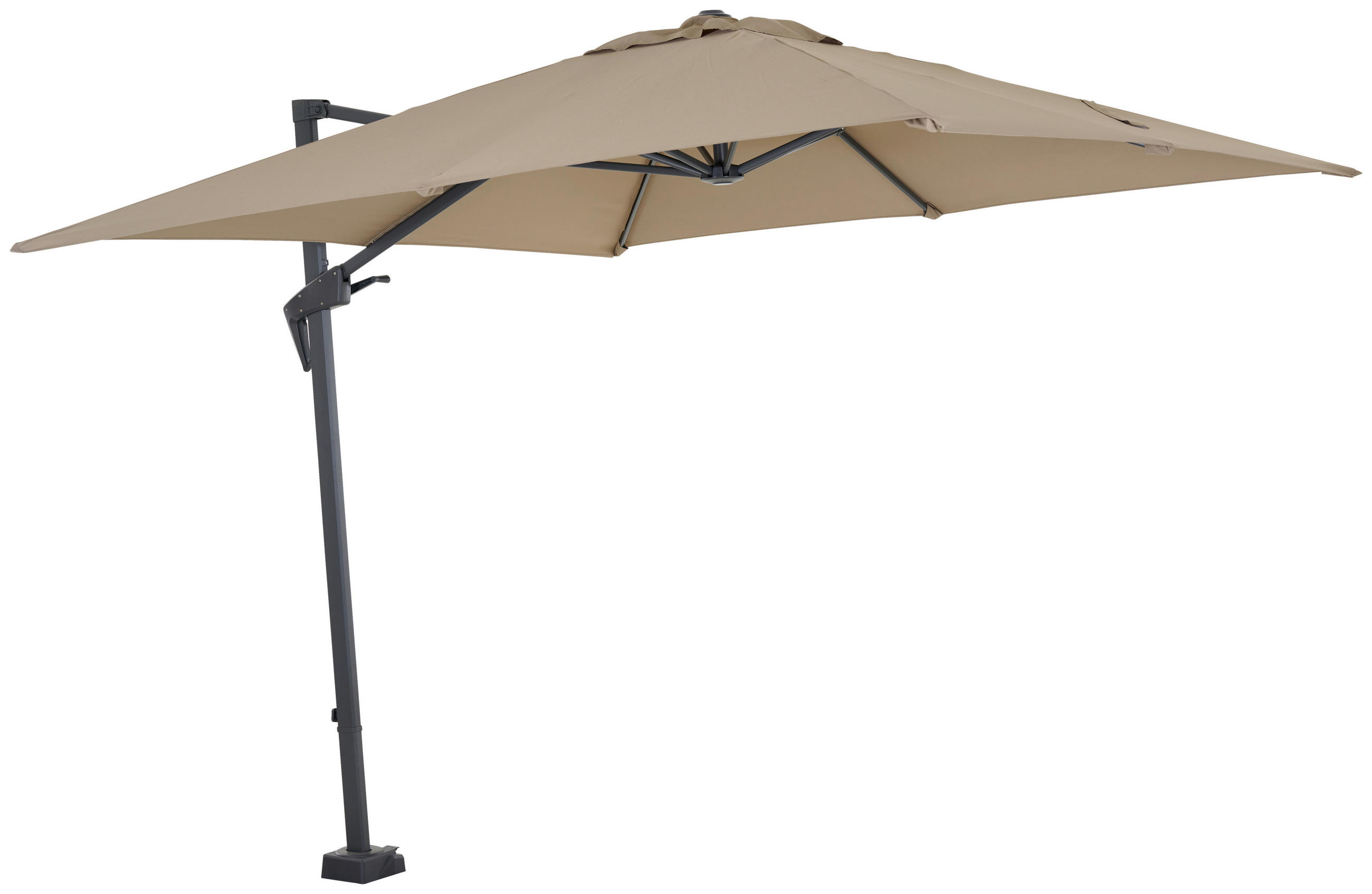 AMPELSCHIRM  250/250 cm  - Taupe/Anthrazit, MODERN, Textil/Metall (250/250cm) - Siena Garden