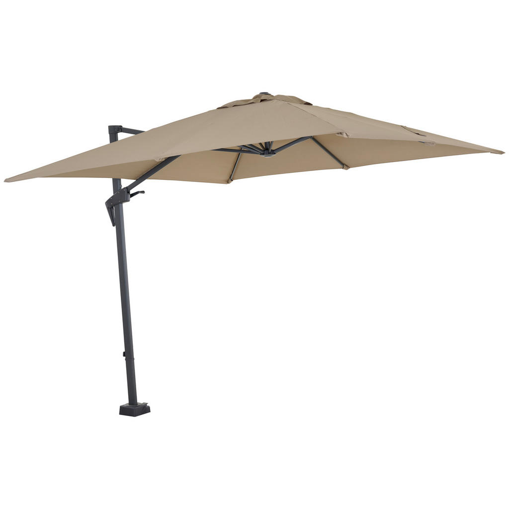 Ampelschirm Bl: 300x300 Cm Mit Schirmständer Anthrazit/taupe