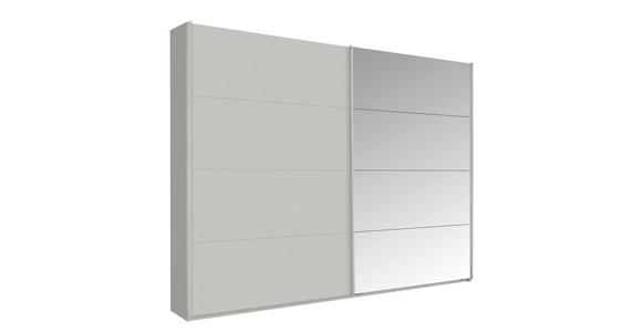 SCHWEBETÜRENSCHRANK 271/229/62 cm 2-türig Grau  - Grau, KONVENTIONELL, Glas/Holzwerkstoff (271/229/62cm) - Carryhome