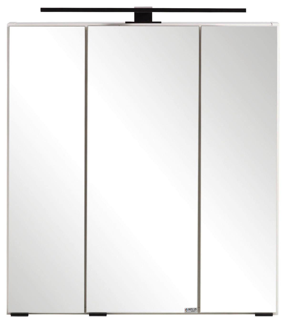 SPIEGELSCHRANK 60/64/20 cm  - Schwarz/Weiß, ROMANTIK / LANDHAUS, Glas/Holzwerkstoff (60/64/20cm) - Xora