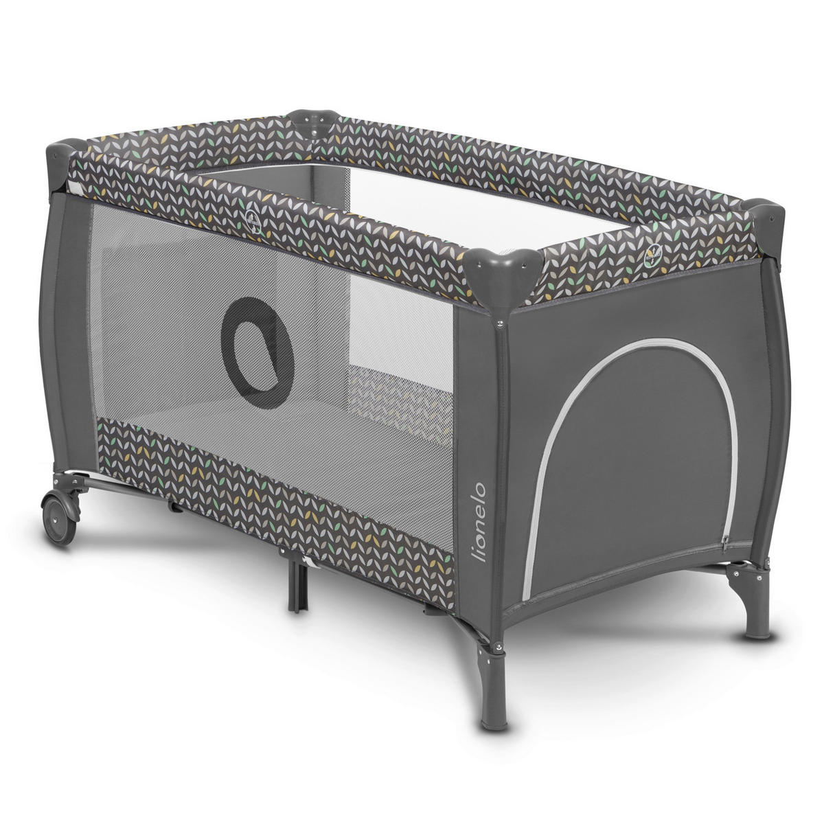 REISEBETT Sven Plus Grau, Weiß  - Weiß/Grau, Basics, Kunststoff (71/86/127cm) - Lionelo