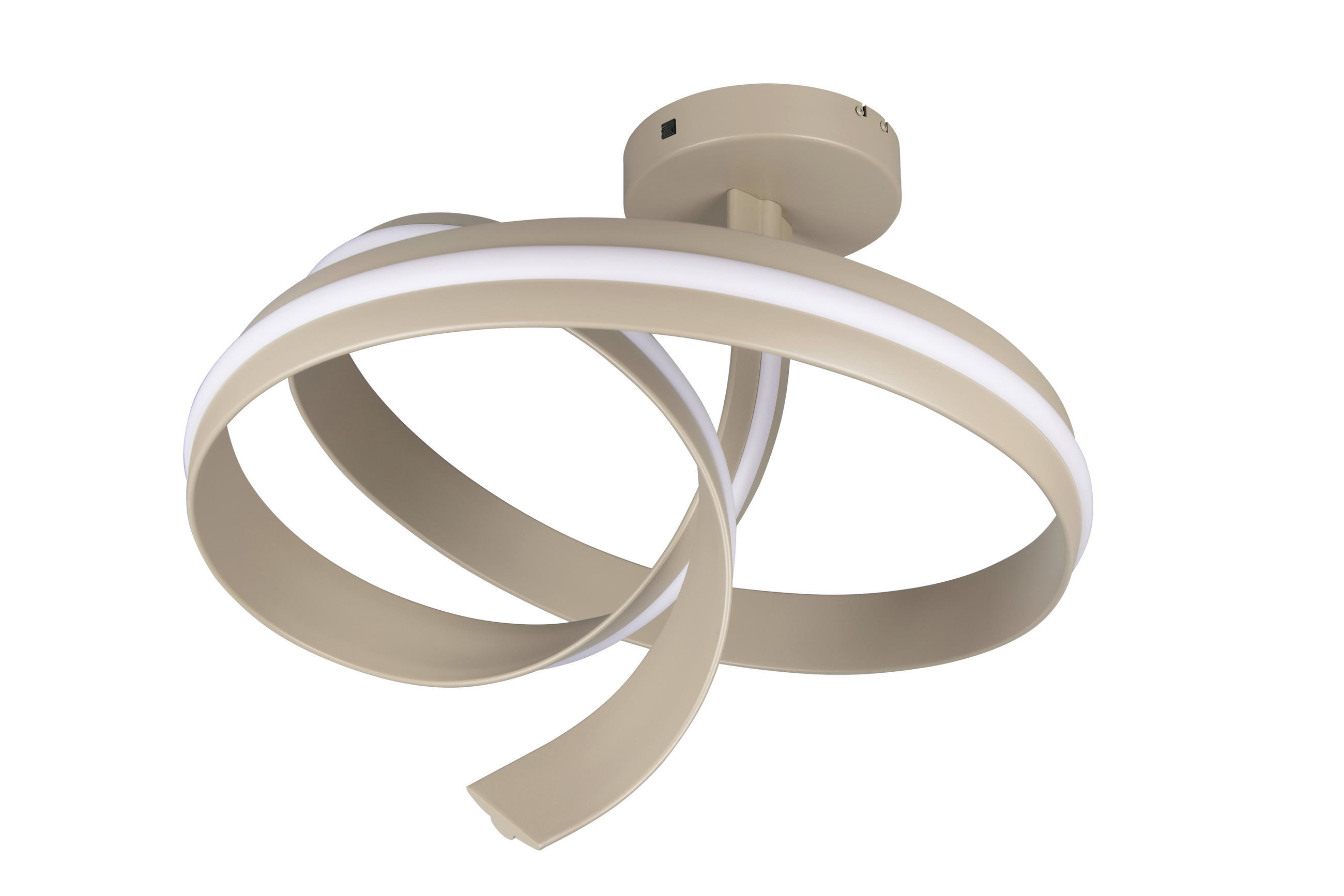 LED-DECKENLEUCHTE Cisenna 70/55 cm   - Beige/Weiß, Design, Kunststoff/Metall (70/55cm) - Cinque