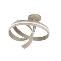 LED-DECKENLEUCHTE Cisenna 70/55 cm   - Beige/Weiß, Design, Kunststoff/Metall (70/55cm) - Cinque