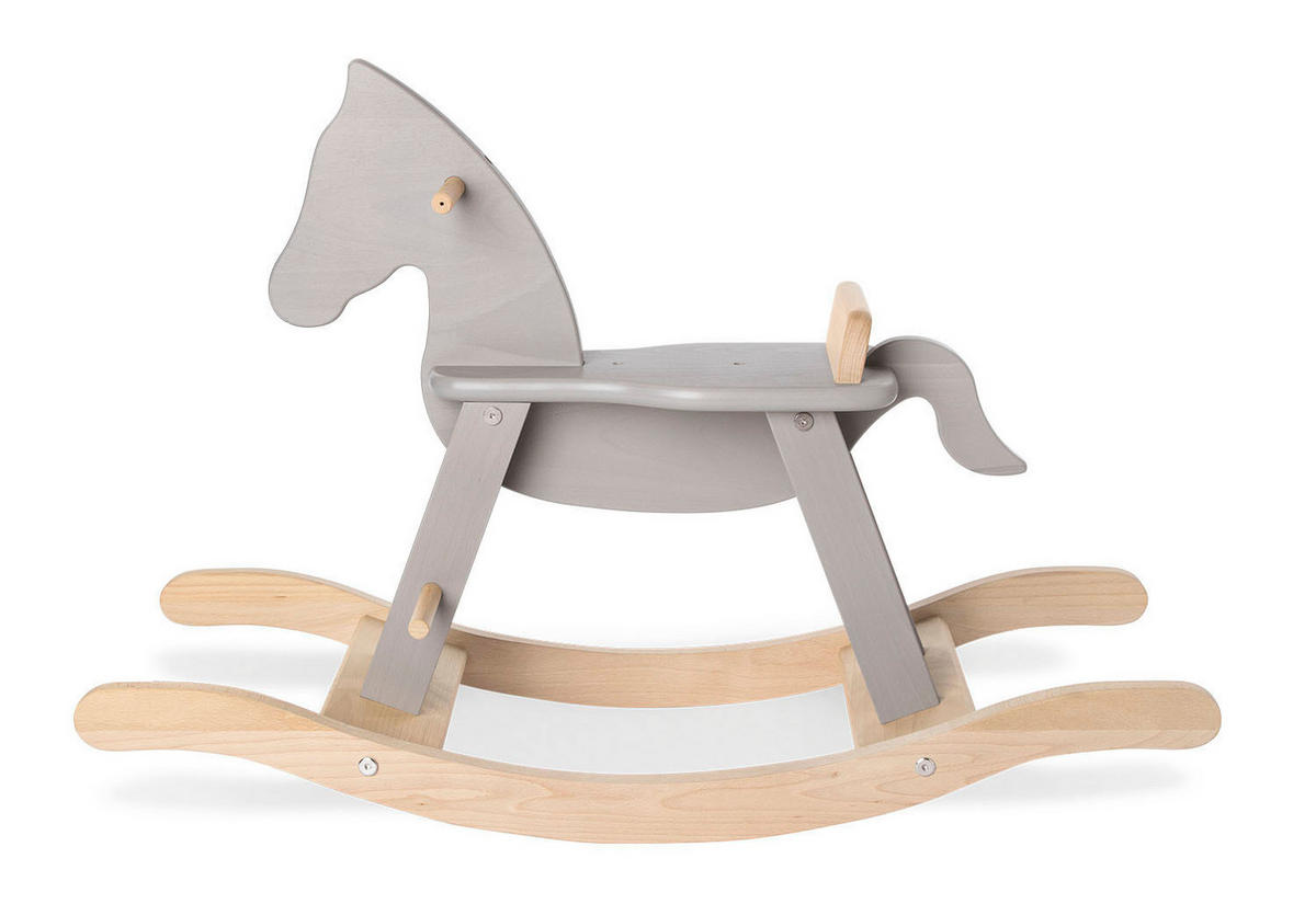 SCHAUKELPFERD Pinolino  - Hellgrau/Naturfarben, Basics, Holz (86/31/58cm) - Pinolino