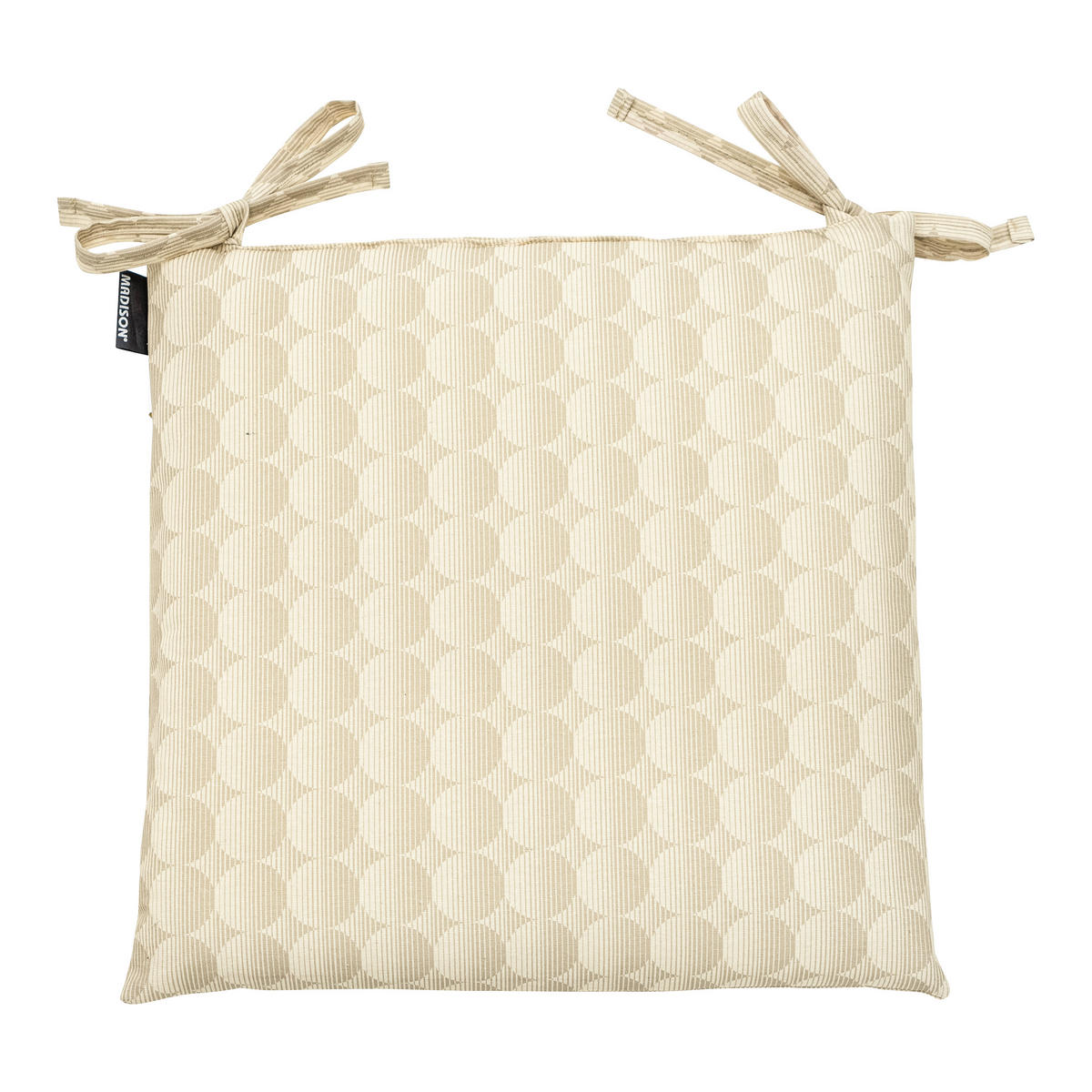 GARTENSITZKISSEN in Sandfarben Kreise  - Sandfarben, Basics, Textil (46/6/46cm)