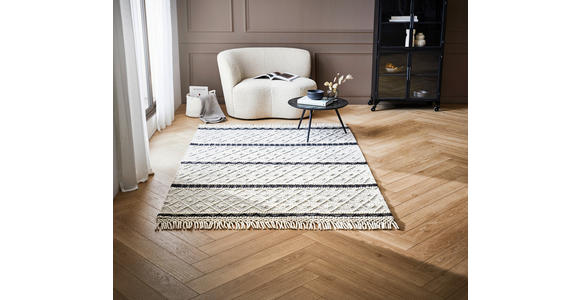 HANDWEBTEPPICH 160/230 cm Sylt Creme - Creme, Natur, Textil (160/230cm) - Linea Natura