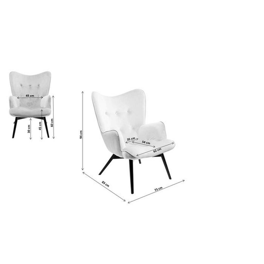 Thumbnail - Kare-Design Ohrensessel, Creme, Textil, Eiche, massiv, 73x94x83 cm, Wohnzimmer, Sessel, Polstersessel