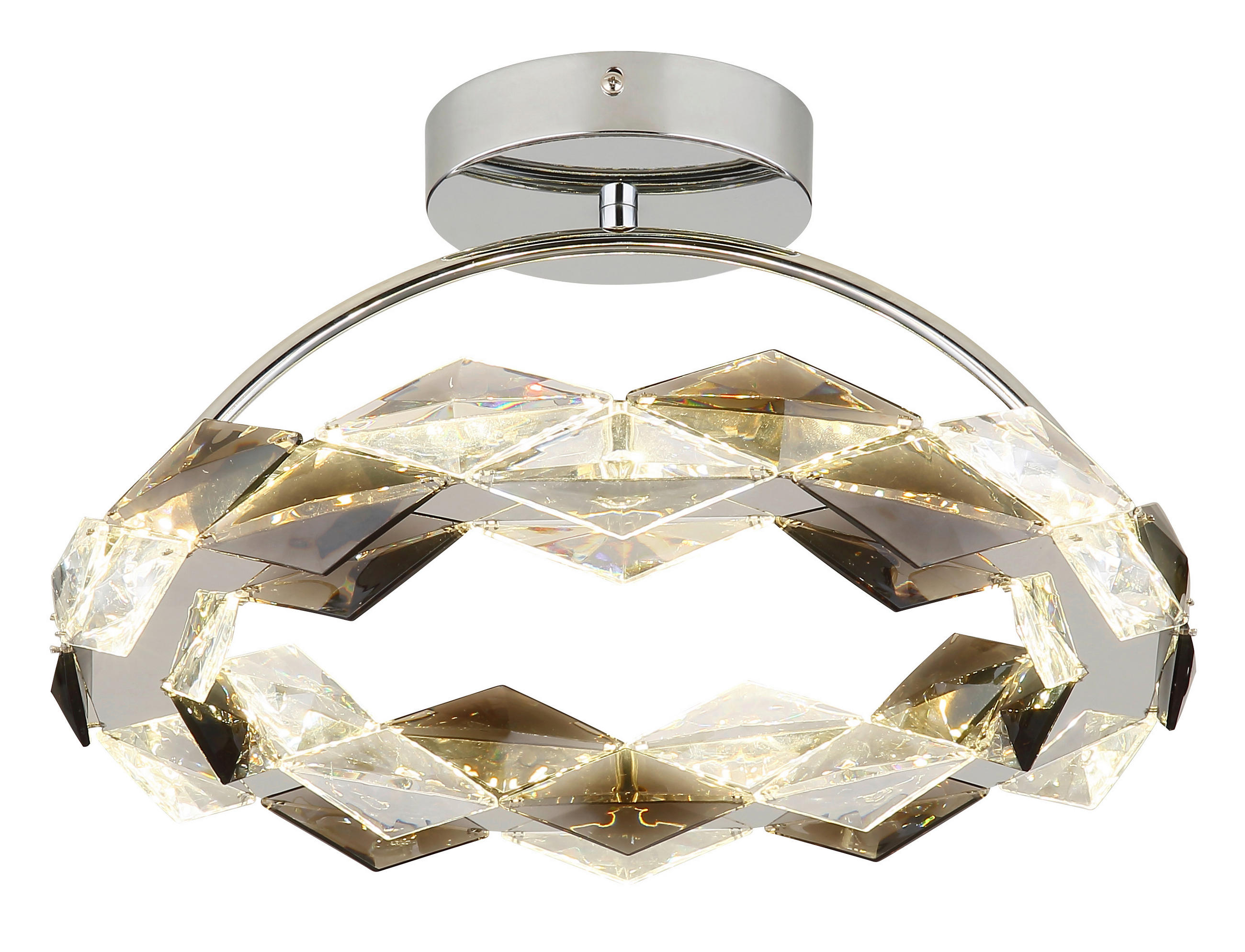 STROPNA LED-SVETILKA //4000 K/230 V/ - prozorno, Design, kovina/umetna masa (37,5/21,5cm) - Globo