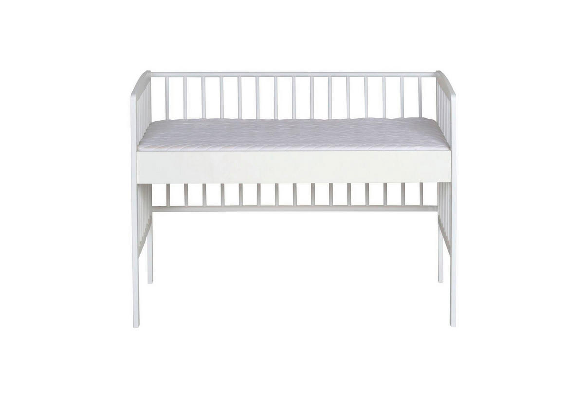 BEISTELLBETT Micky Plus 124/65/97 cm  - Weiß, Basics, Holz/Holzwerkstoff (124/65/97cm) - Schardt