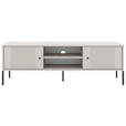 LOWBOARD Iseo  in 154,5/50,5/39 cm  - Kaschmir/Schwarz, Design, Holzwerkstoff/Metall (154,5/50,5/39cm) - Xora