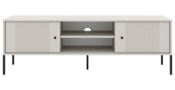LOWBOARD Iseo in 154,5/50,5/39 cm - Kaschmir/Schwarz, Design, Holzwerkstoff/Metall (154,5/50,5/39cm) - Xora