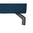 ECKSOFA Blau Chenille  inkl. Zierkissen, Bettkasten, Schlaffunktion, Rücken echt, Kopfteilverstellung, Liegefläche im Originalstoff  - Blau/Schwarz, KONVENTIONELL, Textil/Metall (266/185cm) - Carryhome