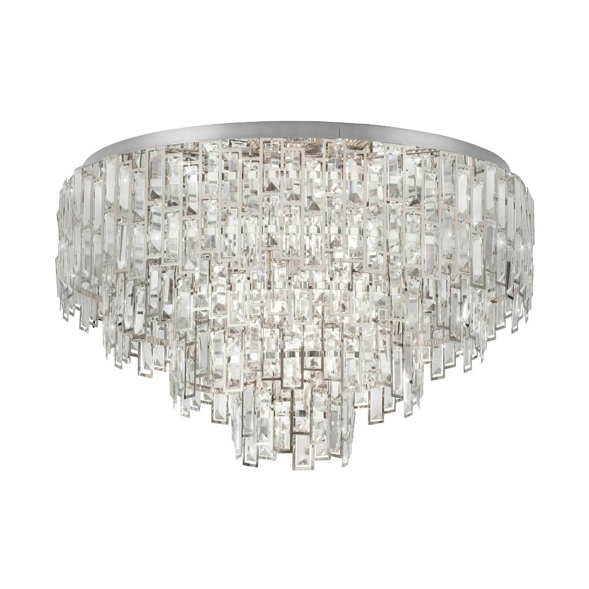 DECKENLEUCHTE 78/68 cm   - Chromfarben, KONVENTIONELL, Glas/Metall (78/68cm) - Eglo