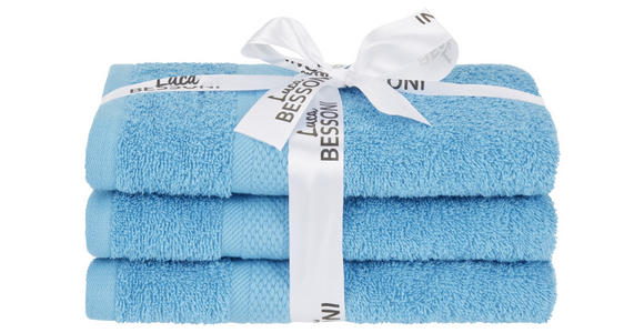 Handtuch Fiolina - 3er Pack - Türkis, MODERN, Textil (50/100cm) - Luca Bessoni