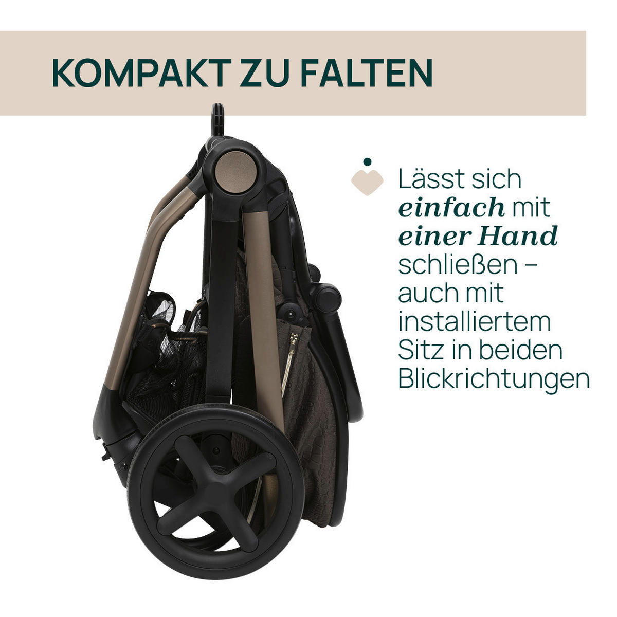 BUGGY MYSA  - Bronzefarben, Basics, Textil/Metall (56/89/92-108cm) - Chicco