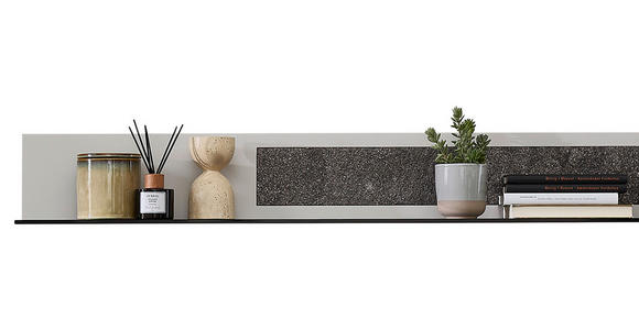 WANDBOARD Hellgrau, Sahara - Hellgrau/Sahara, Design, Glas/Holzwerkstoff (150/17/20cm) - Novel