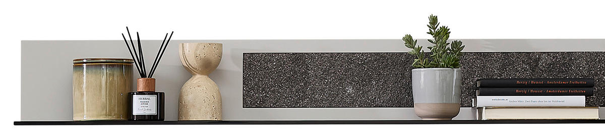 WANDBOARD  150/17/20 cm  - Hellgrau/Sahara, Design, Glas/Holzwerkstoff (150/17/20cm) - Novel