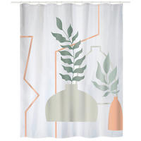DUSCHVORHANG AMELIA 180/200 cm  - Multicolor, Basics, Textil (180/200cm) - Spirella