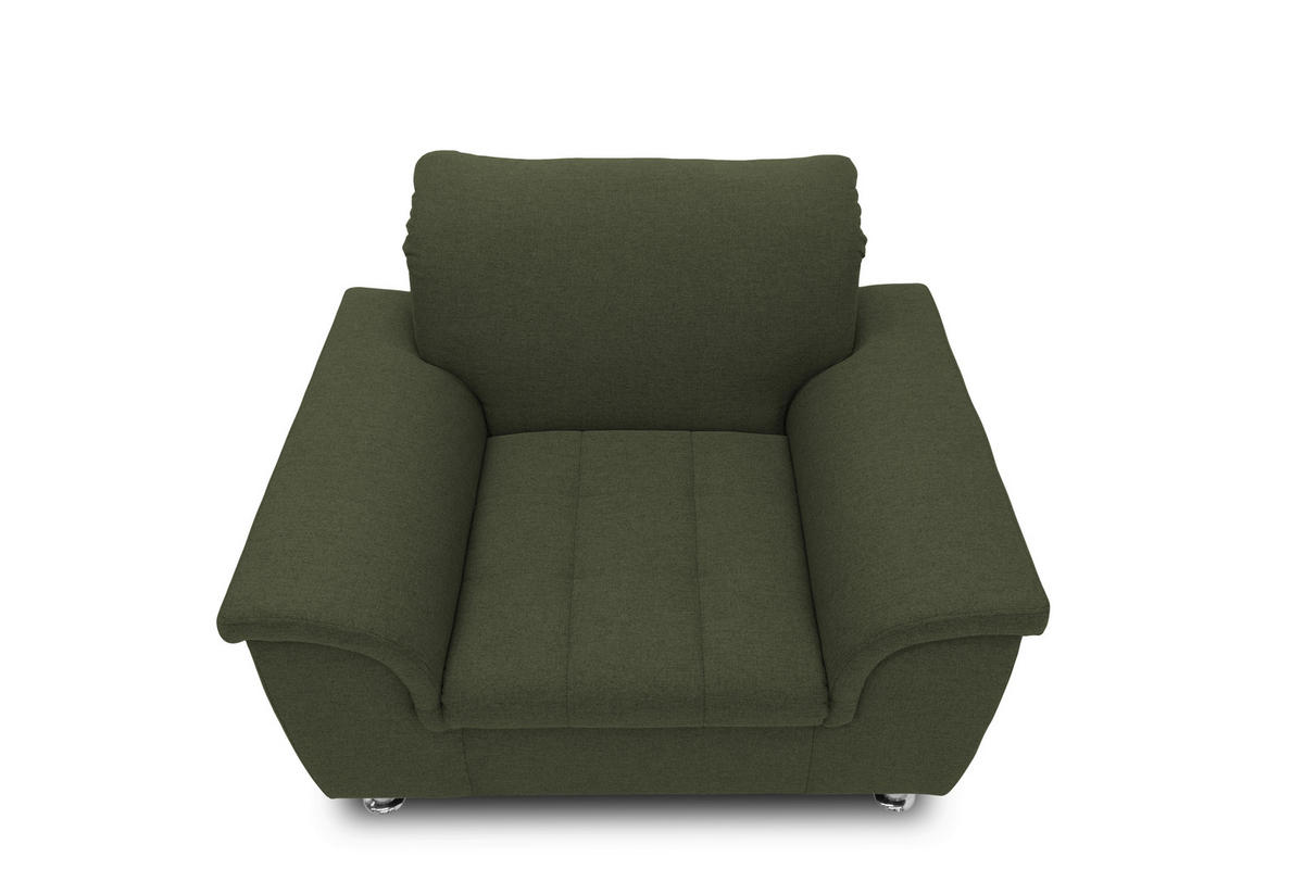 SESSEL Webstoff Grün    - Chromfarben/Grün, KONVENTIONELL, Textil/Metall (120/81/105cm) - MID.YOU