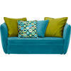 JUGEND- UND KINDERSOFA Mikrofaser Blau, Grün  - Blau/Schwarz, Design, Kunststoff/Textil (145/63-77/75cm) - Livetastic