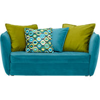 JUGEND- UND KINDERSOFA Mikrofaser Blau, Grün  - Blau/Schwarz, Design, Kunststoff/Textil (145/63-77/75cm) - Livetastic