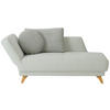 LIEGE in Flachgewebe Mintgrün  - Eichefarben/Mintgrün, Design, Holz/Textil (205/74/94cm) - Bali