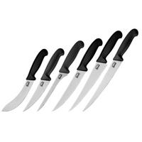 SET NOŽEVA      6-dijelni  BUTCHER  - srebrne boje/crna, Basics, metal/plastika - Samura