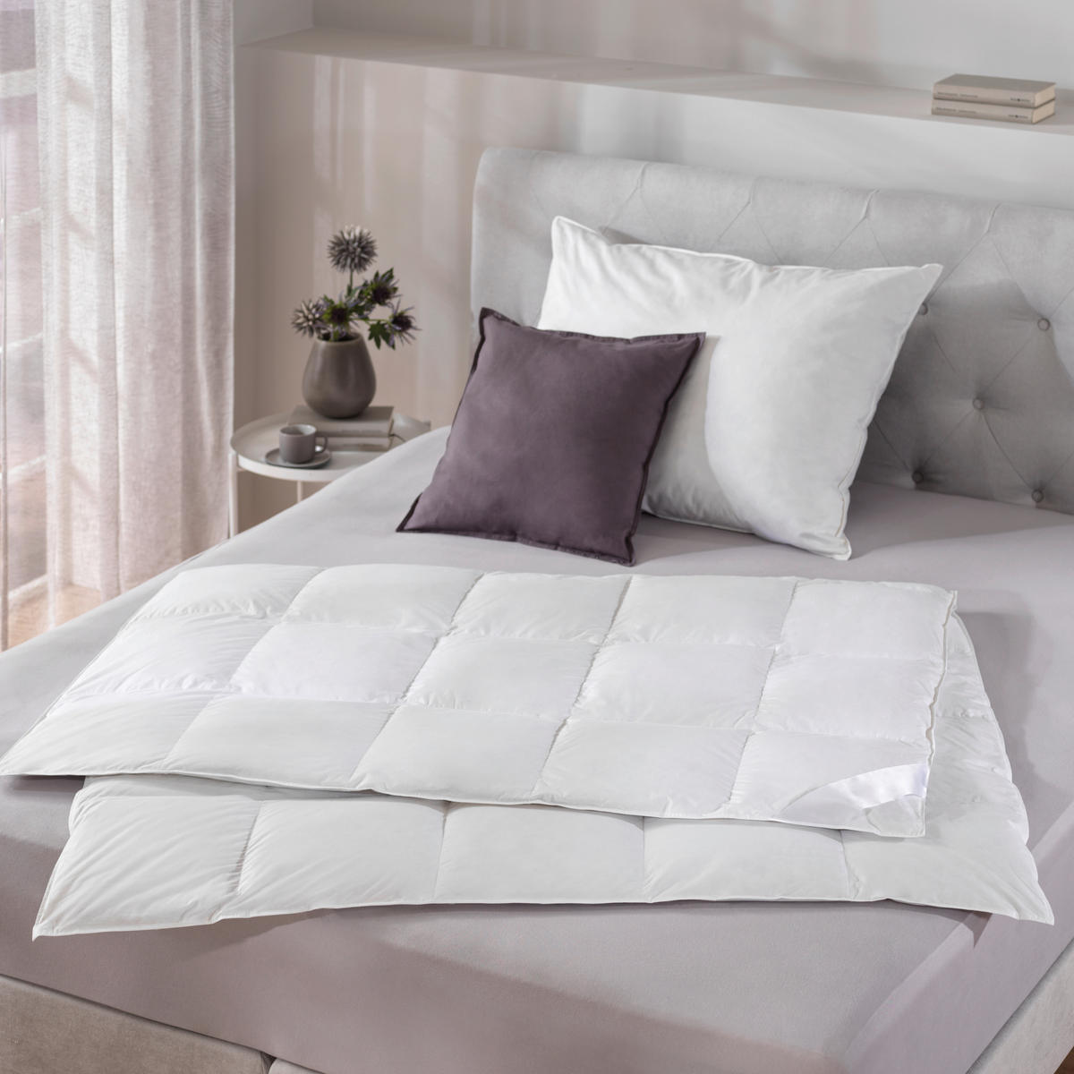 GANZJAHRESDECKE  140/200 cm 100 % Daunen  - Weiß, Basics, Textil (140/200cm) - Sleeptex