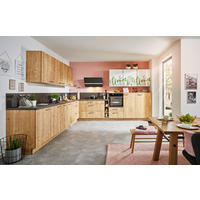 EINBAUKÜCHE DK102  - Eichefarben/Anthrazit, Design, Holzwerkstoff - Dieter Knoll