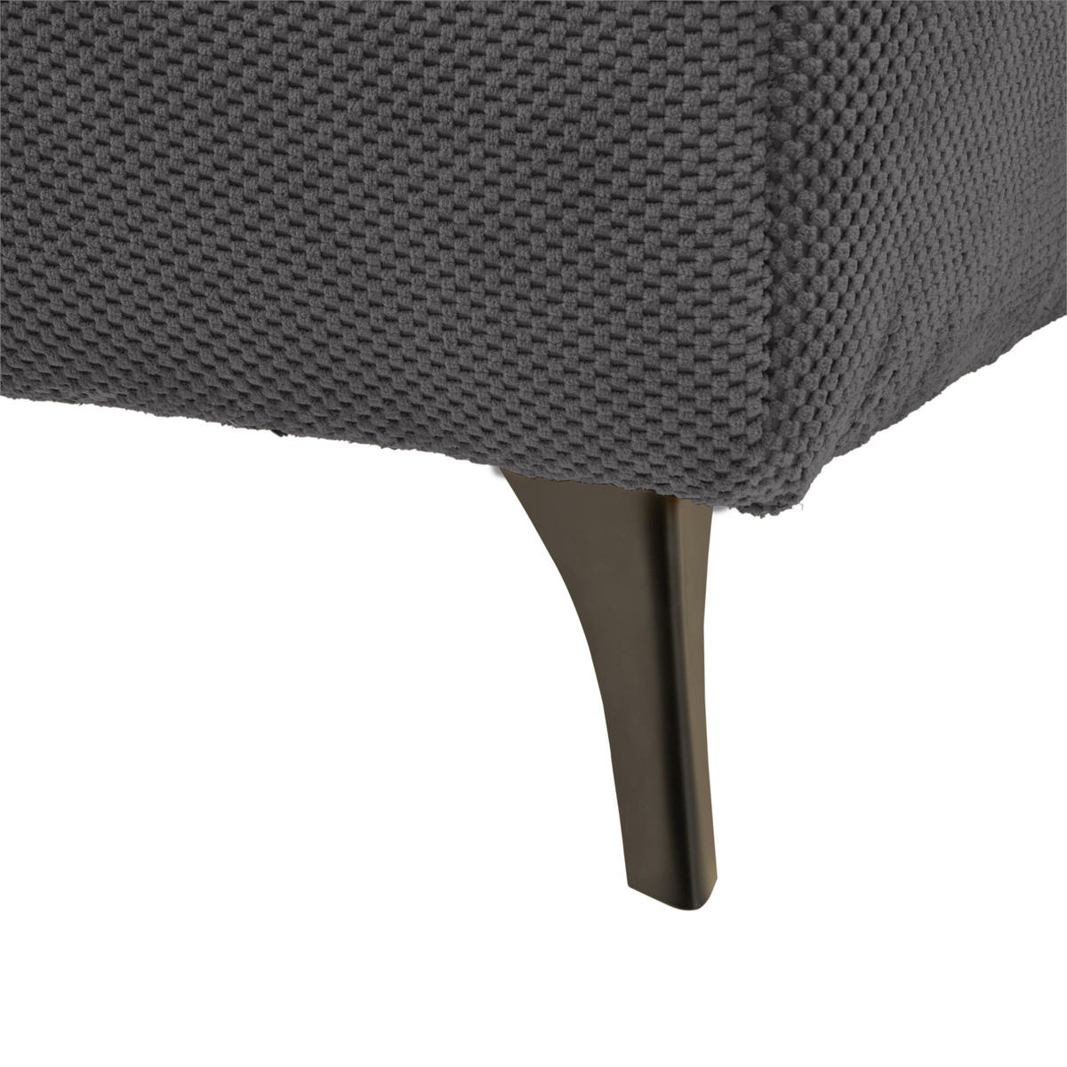 HÖRNSOFFA i struktur, plysch antracit  - svart/antracit, Design, metall/textil (287/197cm) - Livetastic