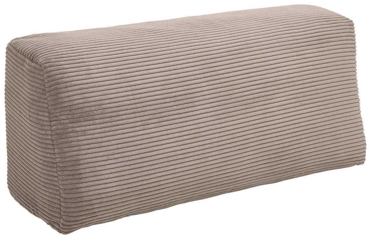 SCHLAFSOFA in Cord Taupe  - Taupe/Buchefarben, Konventionell, Holz/Kunststoff (255/86/123cm) - Livetastic