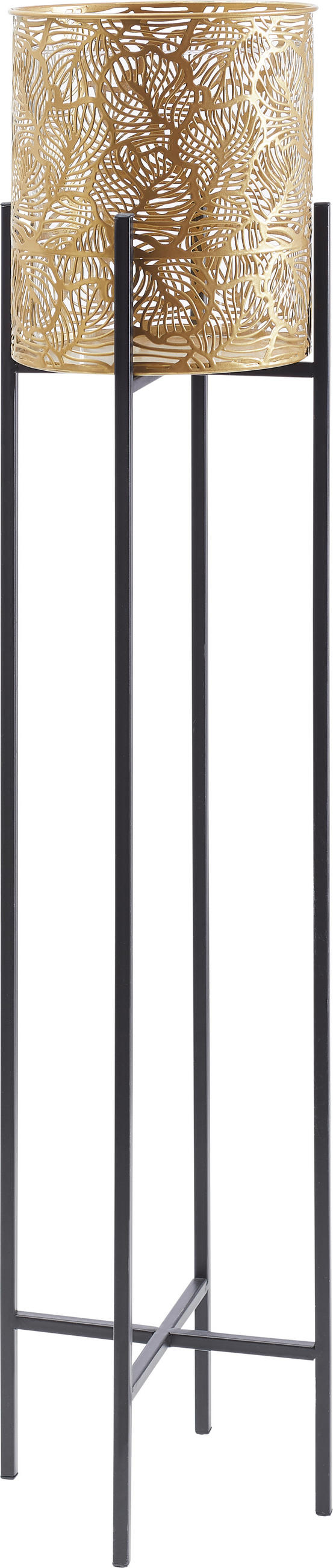 BLUMENTOPF   - Goldfarben/Schwarz, LIFESTYLE, Metall (21,5/97,5cm) - Ambia Home
