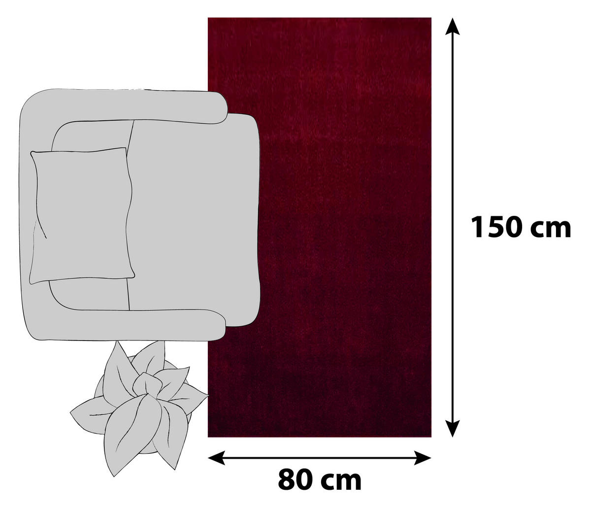 RYAMATTA 80/150 cm ATA 7000  - röd, Design, textil (80/150cm) - Novel