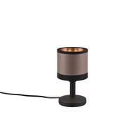 TISCHLEUCHTE - Taupe/Goldfarben, Basics, Textil/Metall (12/22,5cm)